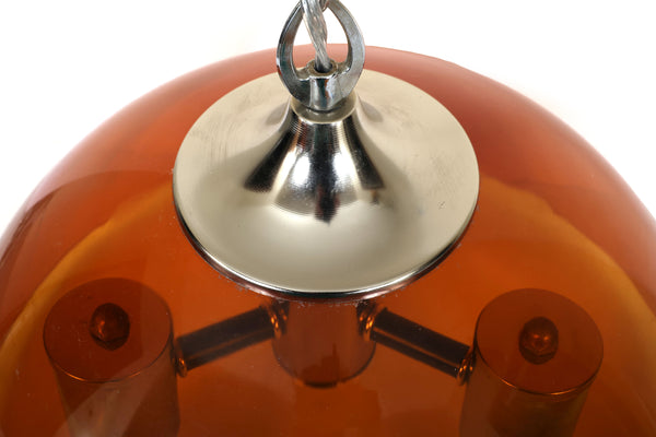 Mid Century Modern Dome Hanging Swag Light for Ceiling - Rewired