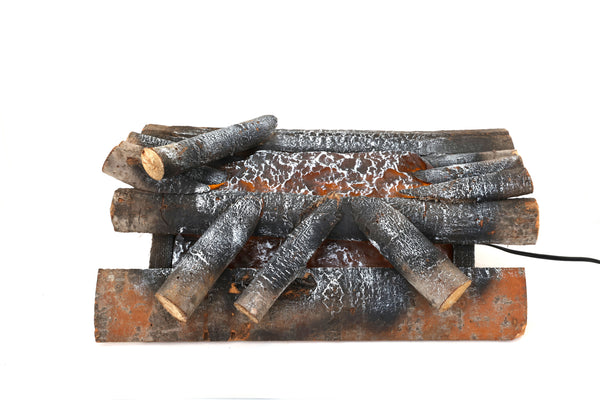 Fabulous Fake Fire - Vintage Fireplace Logs - Electric - Real Wood - Faux Fire
