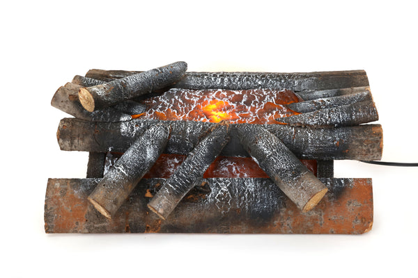 Fabulous Fake Fire - Vintage Fireplace Logs - Electric - Real Wood - Faux Fire