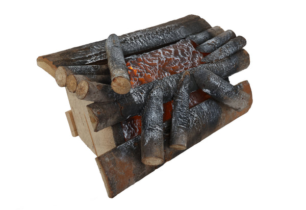 Fabulous Fake Fire - Vintage Fireplace Logs - Electric - Real Wood - Faux Fire
