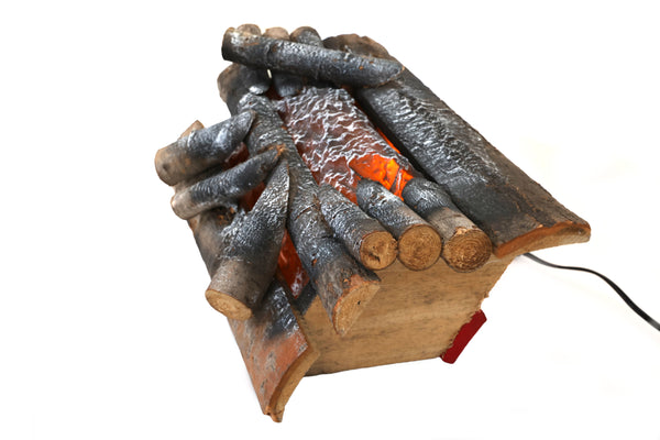 Fabulous Fake Fire - Vintage Fireplace Logs - Electric - Real Wood - Faux Fire