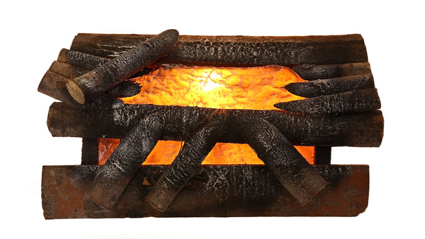 Fabulous Fake Fire - Vintage Fireplace Logs - Electric - Real Wood - Faux Fire