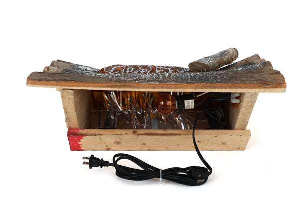 Fabulous Fake Fire - Vintage Fireplace Logs - Electric - Real Wood - Faux Fire