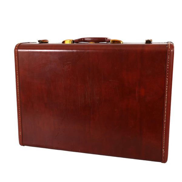 Vintage Samsonite Suitcase by the Shwayder Brothers in a Brown Faux Leather