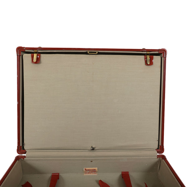 Vintage Samsonite Suitcase by the Shwayder Brothers in a Brown Faux Leather