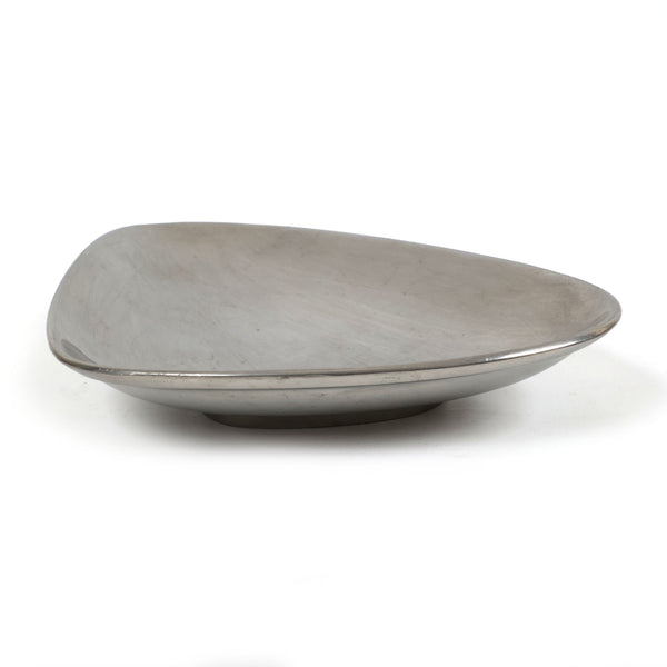 Danish Modern Pewter Candle Holders and Dish Set – Arne Erkers, for Just Andersen - Set of 3