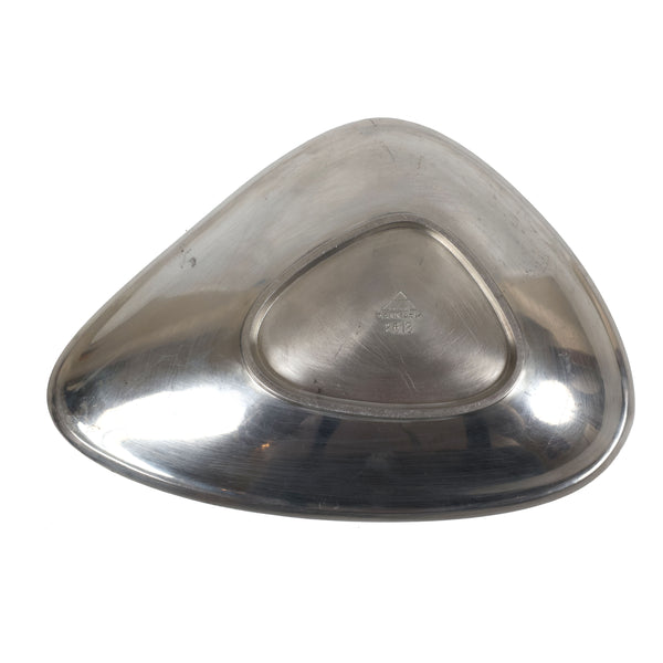 Danish Modern Pewter Candle Holders and Dish Set – Arne Erkers, for Just Andersen - Set of 3