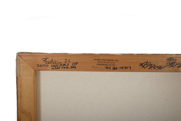 Original Artwork "Zayde Dreams of Hanukkah" by Renowned Artist Virginia Cohn Parkum