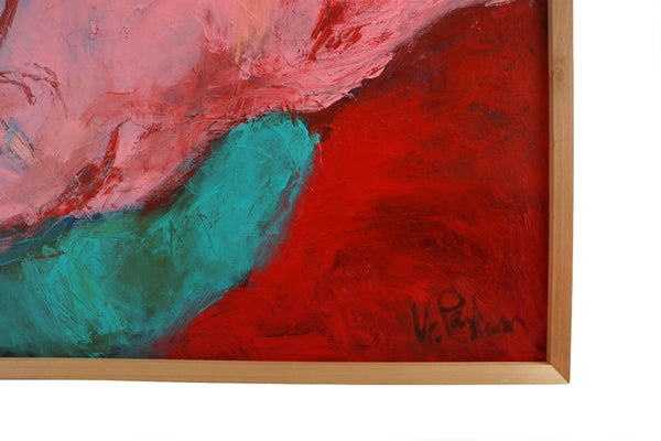 Figurative Expressionism "Whose Blues" Original Painting by the Reverend Dr. Virginia Cohn Parkum