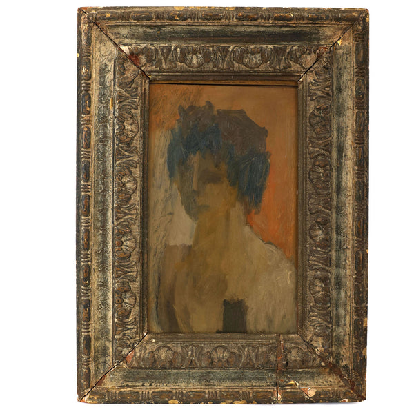 Alex Minewski Oil Painting – Portrait on Board, Grande Chaumiere, Pennsylvania Academy of Fine Art