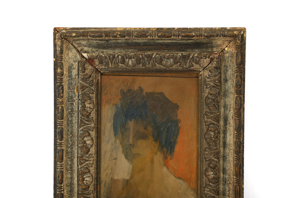 Alex Minewski Oil Painting – Portrait on Board, Grande Chaumiere, Pennsylvania Academy of Fine Art