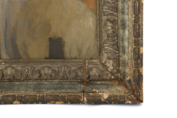 Alex Minewski Oil Painting – Portrait on Board, Grande Chaumiere, Pennsylvania Academy of Fine Art