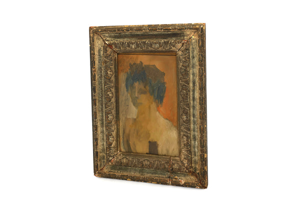 Alex Minewski Oil Painting – Portrait on Board, Grande Chaumiere, Pennsylvania Academy of Fine Art
