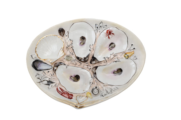 Antique Union Porcelain Works Marine Themed Oyster Plate