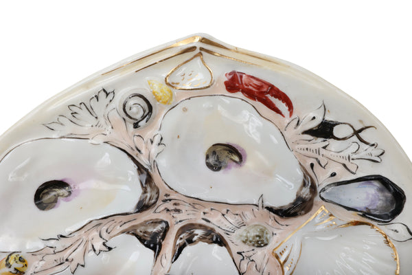Antique Union Porcelain Works Marine Themed Oyster Plate