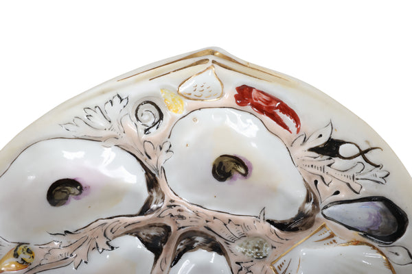 Antique Union Porcelain Works Marine Themed Oyster Plate