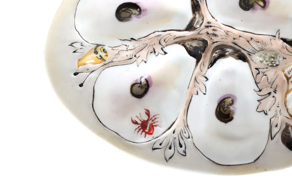 Antique Union Porcelain Works Marine Themed Oyster Plate