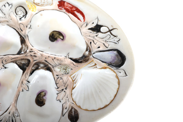 Antique Union Porcelain Works Marine Themed Oyster Plate