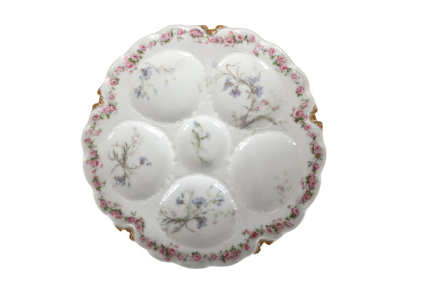 Set of 6 Antique Haviland & Co. Limoges Oyster Plates