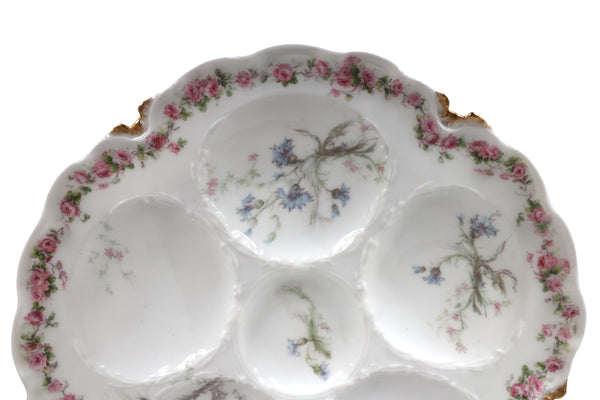 Set of 6 Antique Haviland & Co. Limoges Oyster Plates