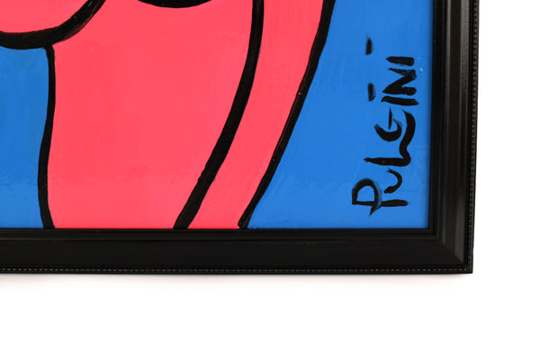 Thomas Pulgini Blue Girl Pop Art Oil Painting