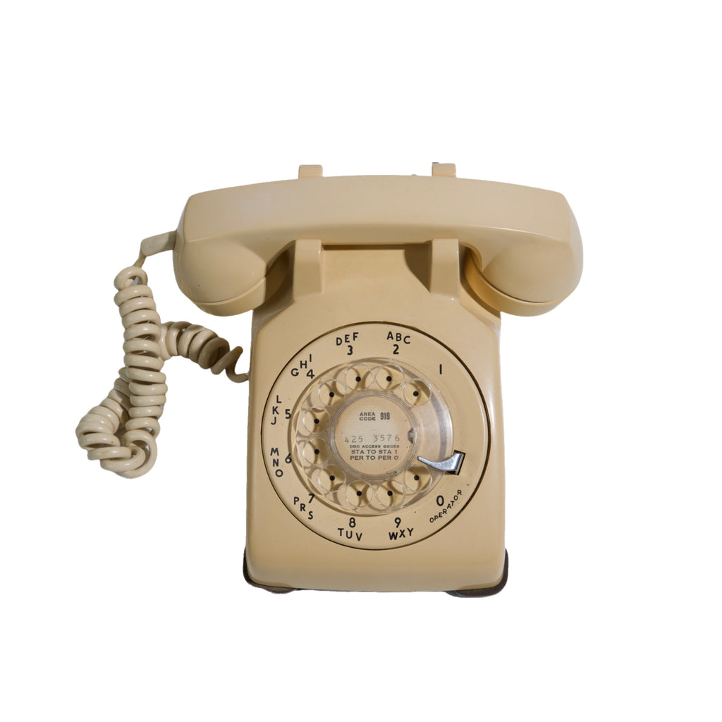 Beige Rotary Dial Telephone – Phat Dog Vintage