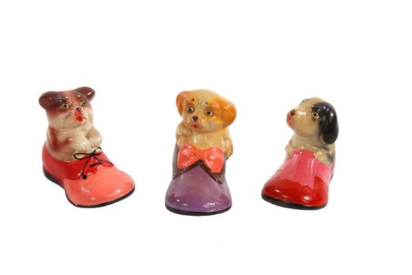 Set of 3 Puppy Pencil Sharpeners - Ceramic Dogs